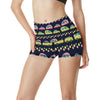 Camper Cute Camping Design No 3 Print High Waisted Spandex Shorts-JTAMIGO.COM