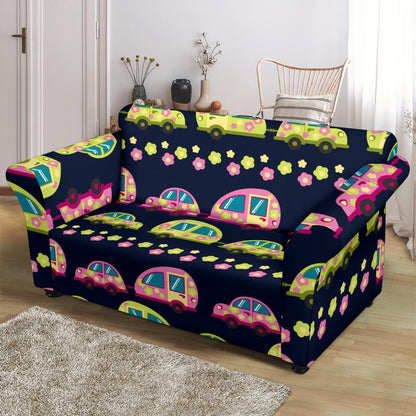 Camper Cute Camping Design No 3 Print Loveseat Slipcover-JTAMIGO.COM