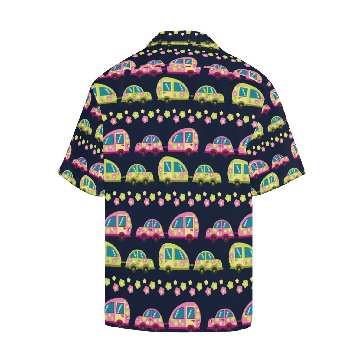 Camper Cute Camping Design No 3 Print Men Aloha Hawaiian Shirt