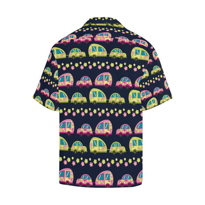Camper Cute Camping Design No 3 Print Men Aloha Hawaiian Shirt