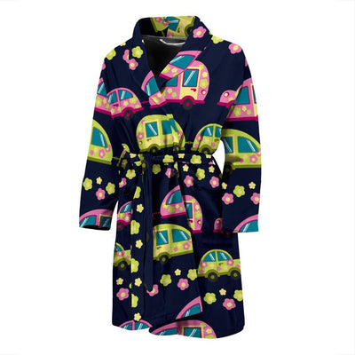 Camper Cute Camping Design No 3 Print Men Bath Robe-JTAMIGO.COM