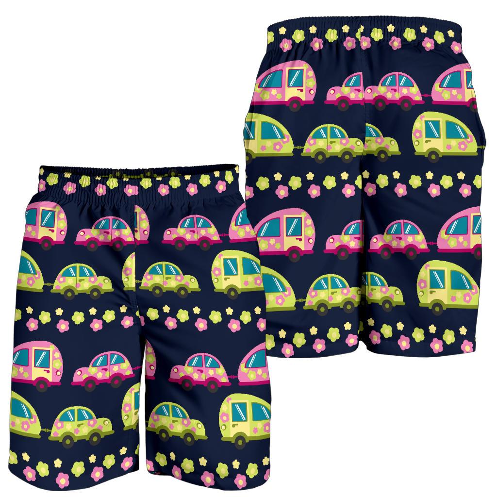 Camper Cute Camping Design No 3 Print Mens Shorts-JTAMIGO.COM