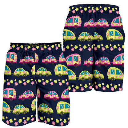 Camper Cute Camping Design No 3 Print Mens Shorts-JTAMIGO.COM