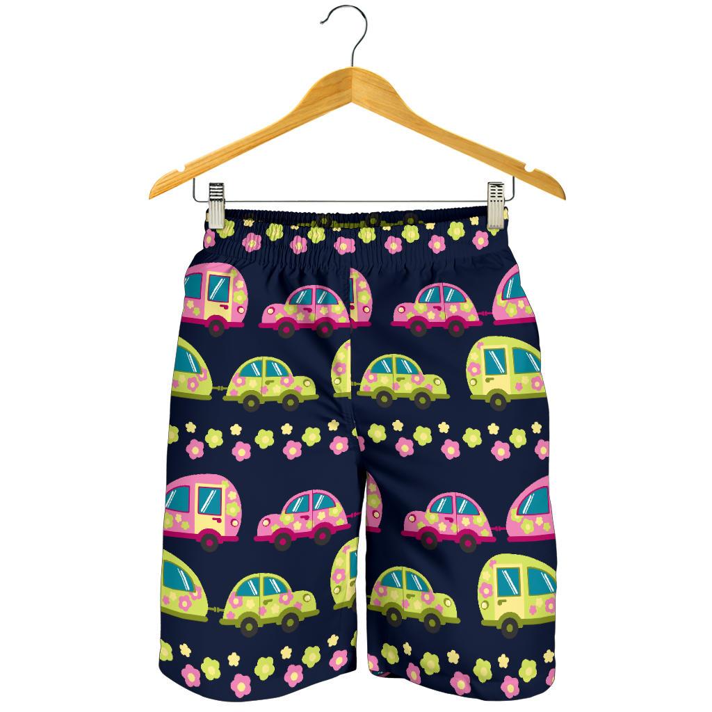 Camper Cute Camping Design No 3 Print Mens Shorts-JTAMIGO.COM