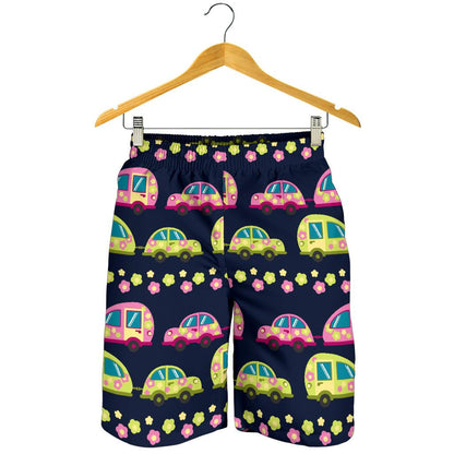 Camper Cute Camping Design No 3 Print Mens Shorts-JTAMIGO.COM
