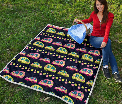 Camper Cute Camping Design No 3 Print Premium Quilt-JTAMIGO.COM