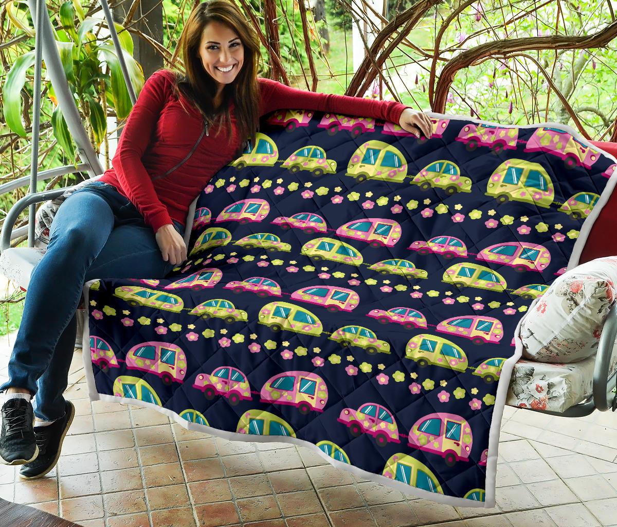 Camper Cute Camping Design No 3 Print Premium Quilt-JTAMIGO.COM