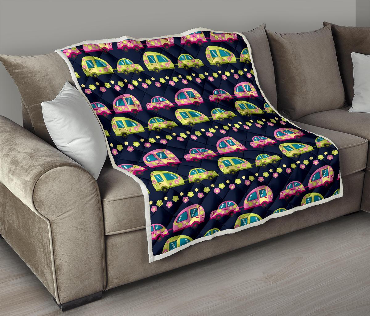 Camper Cute Camping Design No 3 Print Premium Quilt-JTAMIGO.COM