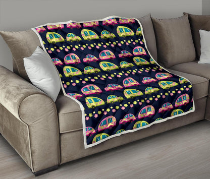 Camper Cute Camping Design No 3 Print Premium Quilt-JTAMIGO.COM