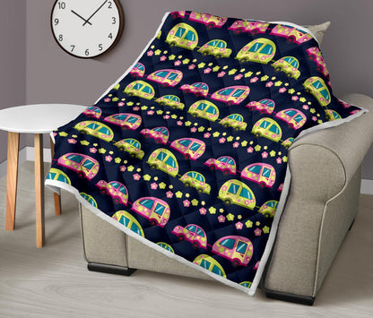 Camper Cute Camping Design No 3 Print Premium Quilt-JTAMIGO.COM