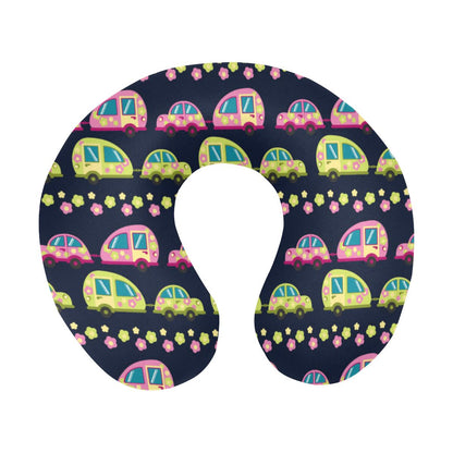 Camper Cute Camping Design No 3 Print U-Shaped Travel Neck Pillow-JTAMIGO.COM