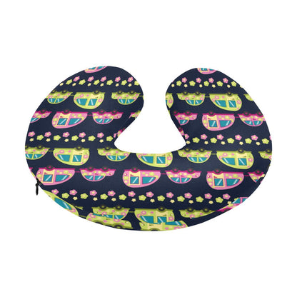 Camper Cute Camping Design No 3 Print U-Shaped Travel Neck Pillow-JTAMIGO.COM