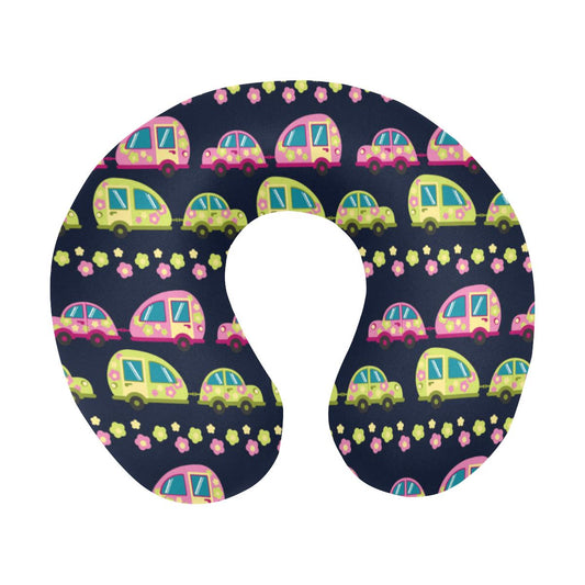 Camper Cute Camping Design No 3 Print U-Shaped Travel Neck Pillow-JTAMIGO.COM