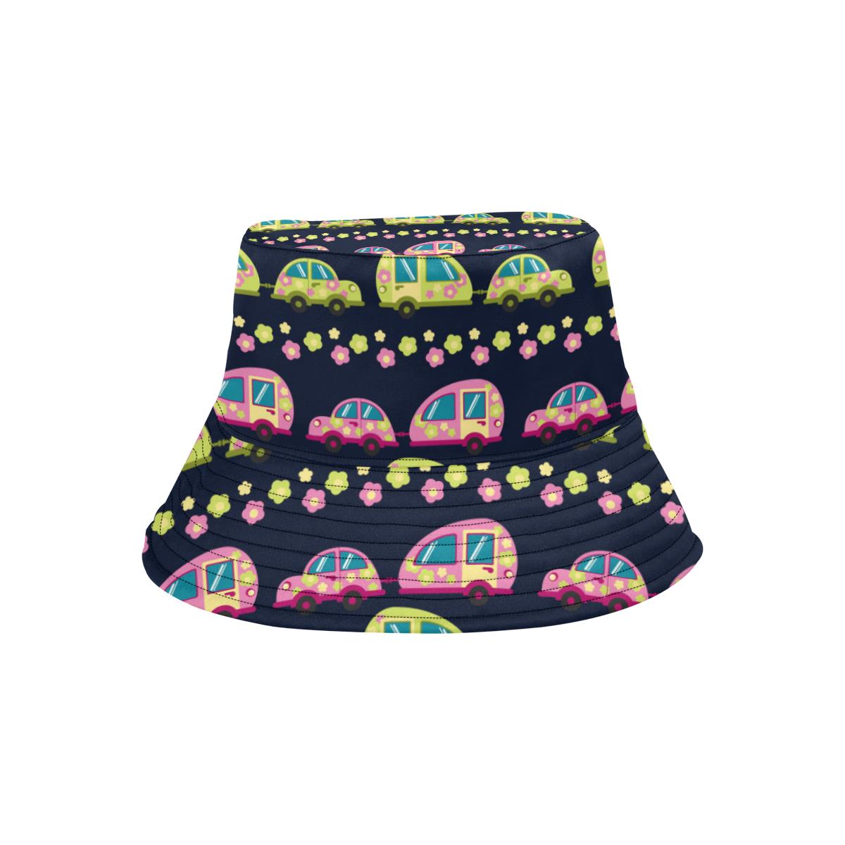 Camper Cute Camping Design No 3 Print Unisex Bucket Hat