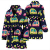 Camper Cute Camping Design No 3 Print Women Bath Robe-JTAMIGO.COM