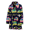 Camper Cute Camping Design No 3 Print Women Bath Robe-JTAMIGO.COM