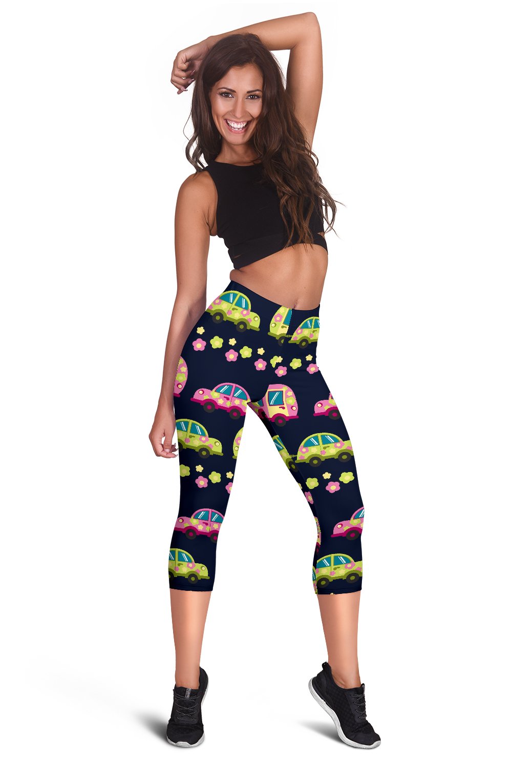 Camper Cute Camping Design No 3 Print Women Capris