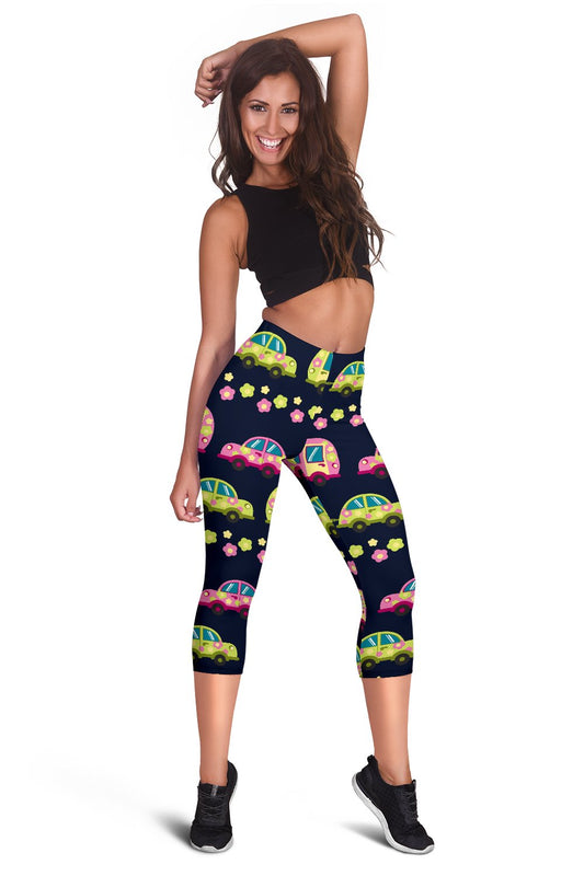 Camper Cute Camping Design No 3 Print Women Capris