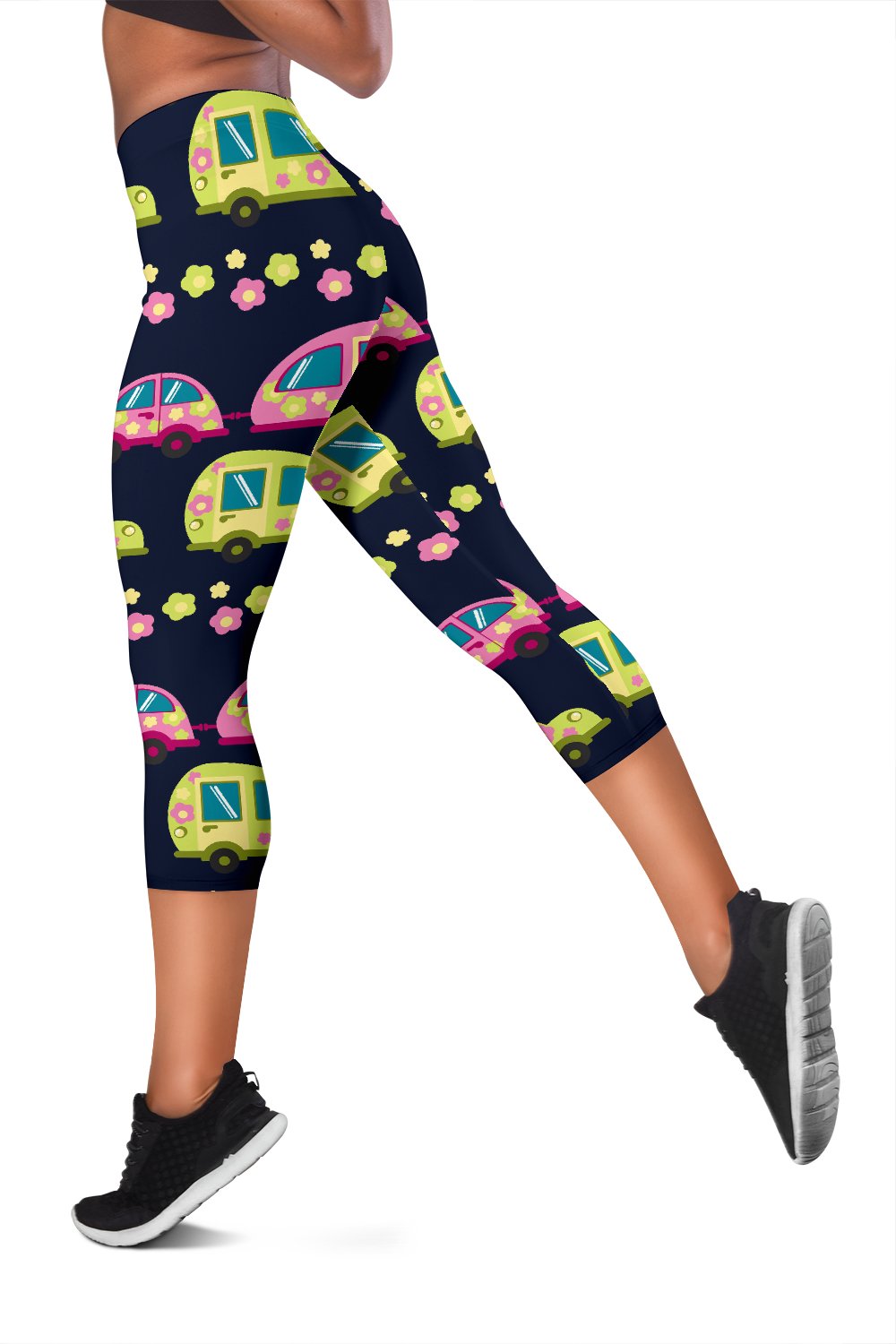 Camper Cute Camping Design No 3 Print Women Capris