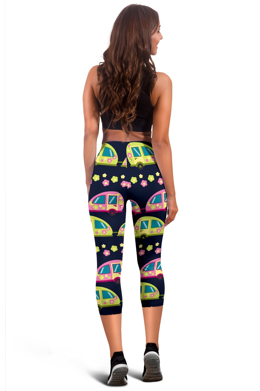 Camper Cute Camping Design No 3 Print Women Capris