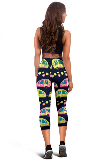 Camper Cute Camping Design No 3 Print Women Capris