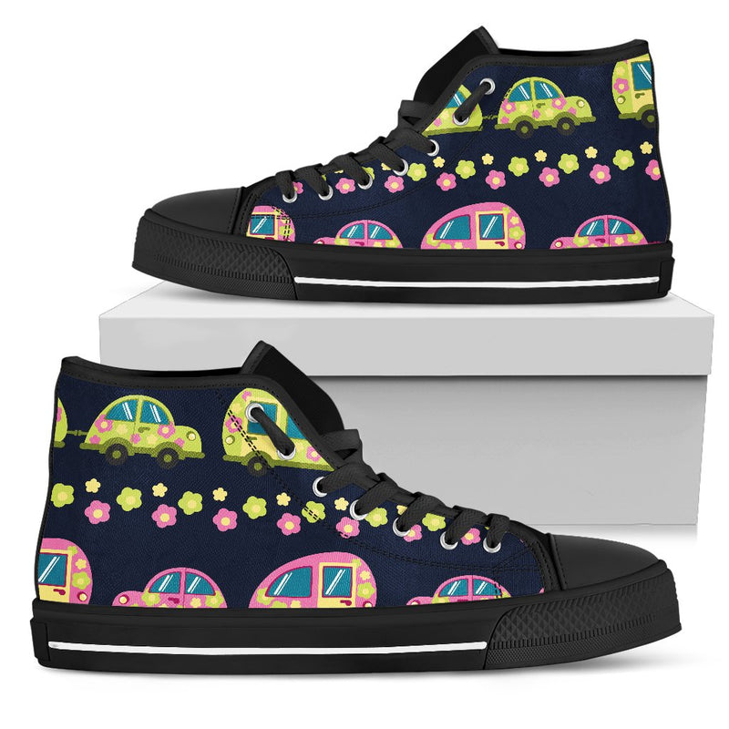 Camper Cute Camping Design No 3 Print Women High Top Shoes