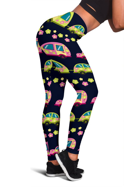 Camper Cute Camping Design No 3 Print Women Leggings