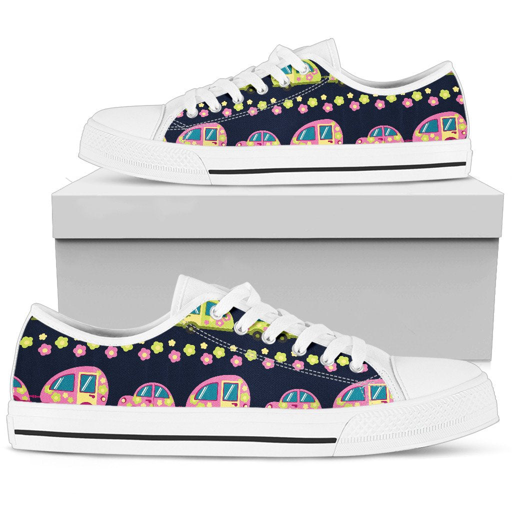 Camper Cute Camping Design No 3 Print Women Low Top Shoes