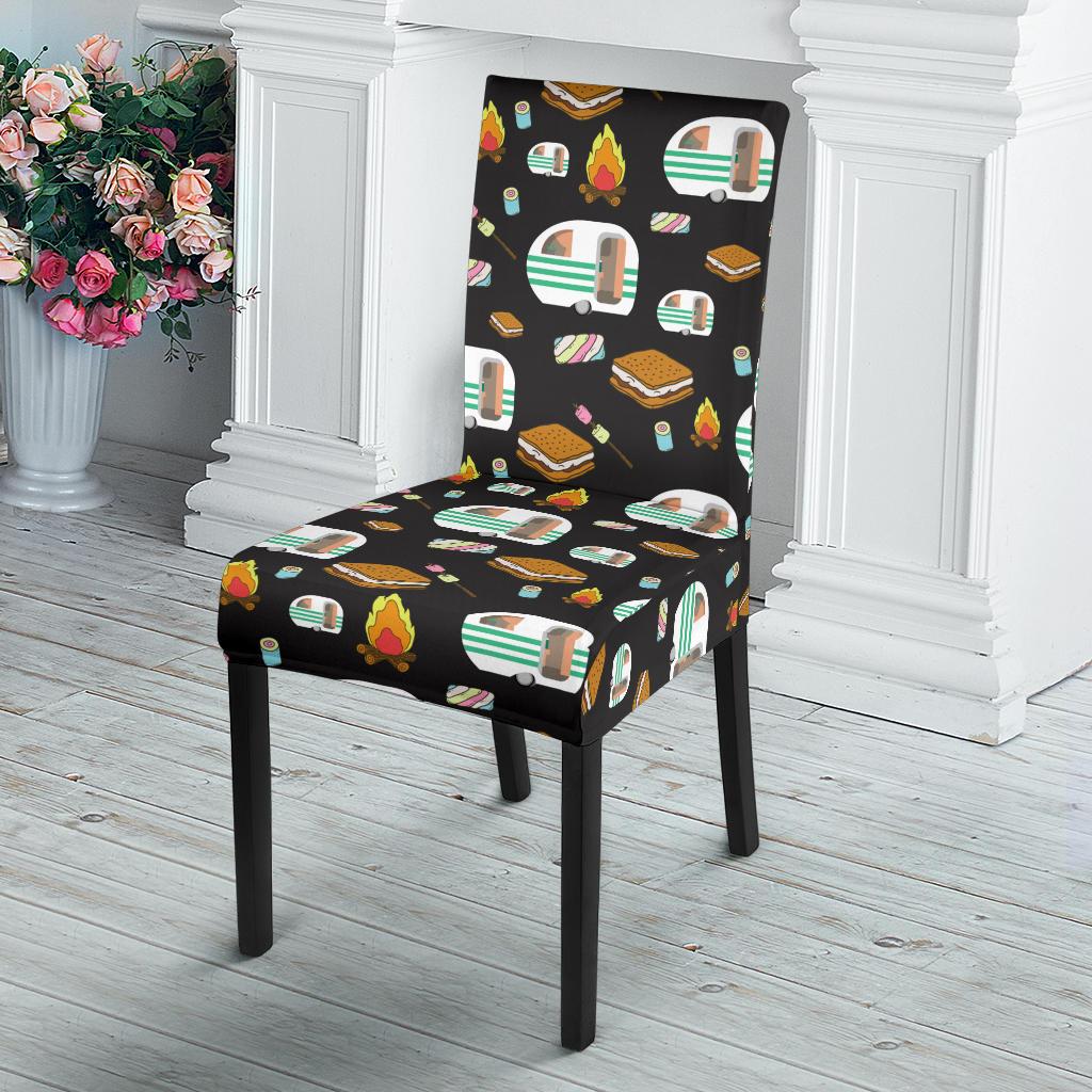 Camper marshmallow Camping Design Print Dinning Chair Slipper-JTAMIGO.COM