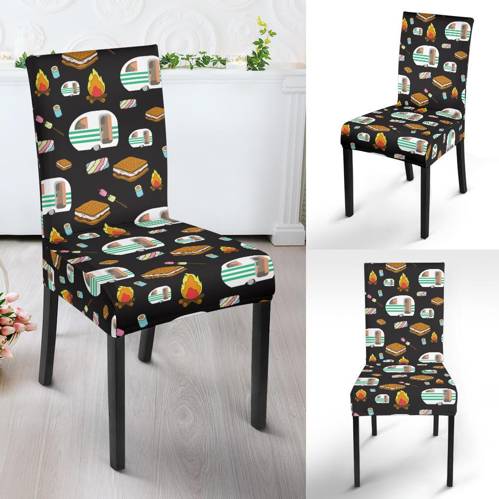 Camper marshmallow Camping Design Print Dinning Chair Slipper-JTAMIGO.COM