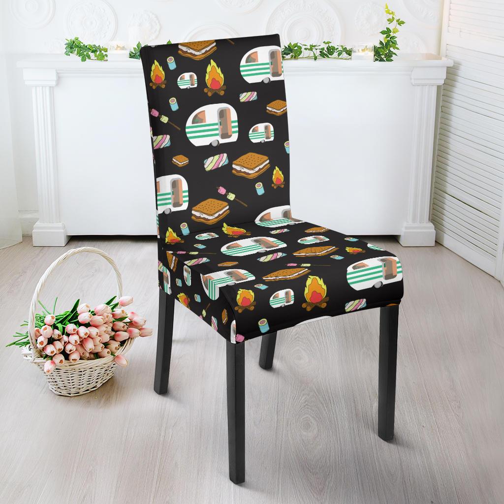 Camper marshmallow Camping Design Print Dinning Chair Slipper-JTAMIGO.COM