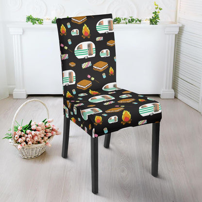Camper marshmallow Camping Design Print Dinning Chair Slipper-JTAMIGO.COM