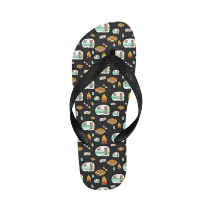 Camper marshmallow Camping Design Print Flip Flops-JTAMIGO.COM