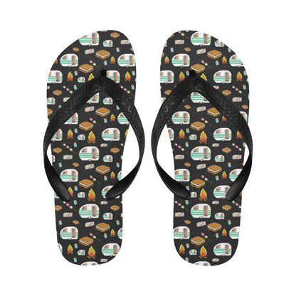 Camper marshmallow Camping Design Print Flip Flops-JTAMIGO.COM
