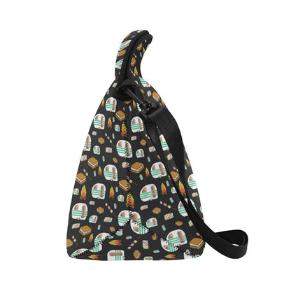 Camper marshmallow Camping Design Print Neoprene Lunch Bag (Model 1669)(Large)-JTAMIGO.COM