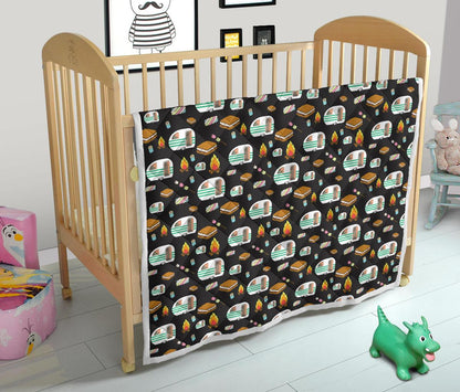 Camper marshmallow Camping Design Print Premium Quilt-JTAMIGO.COM