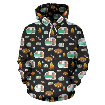 Camper marshmallow Camping Design Print Pullover Hoodie