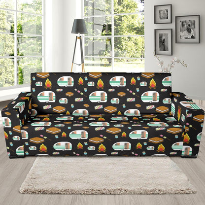 Camper marshmallow Camping Design Print Sofa Slipcover-JTAMIGO.COM