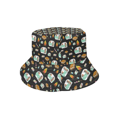 Camper marshmallow Camping Design Print Unisex Bucket Hat