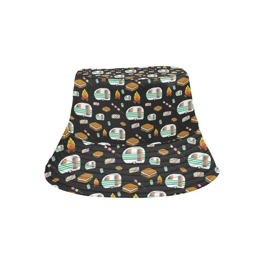 Camper marshmallow Camping Design Print Unisex Bucket Hat