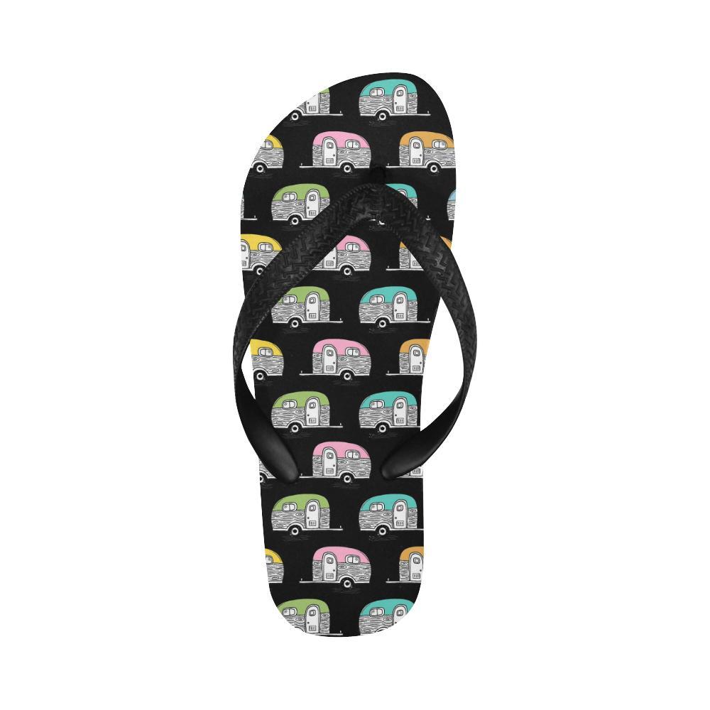 Camper Pattern Camping Themed No 2 Print Flip Flops-JTAMIGO.COM