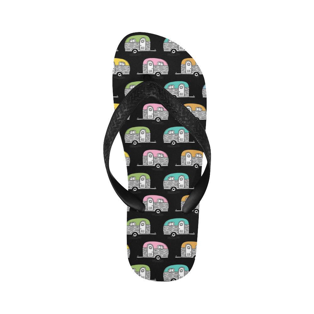 Camper Pattern Camping Themed No 2 Print Flip Flops-JTAMIGO.COM