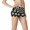 Camper Pattern Camping Themed No 2 Print High Waisted Spandex Shorts-JTAMIGO.COM