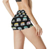 Camper Pattern Camping Themed No 2 Print High Waisted Spandex Shorts-JTAMIGO.COM