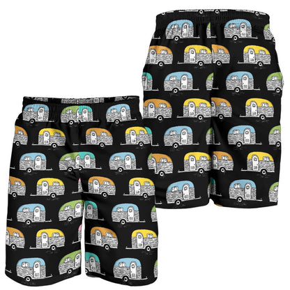 Camper Pattern Camping Themed No 2 Print Mens Shorts-JTAMIGO.COM