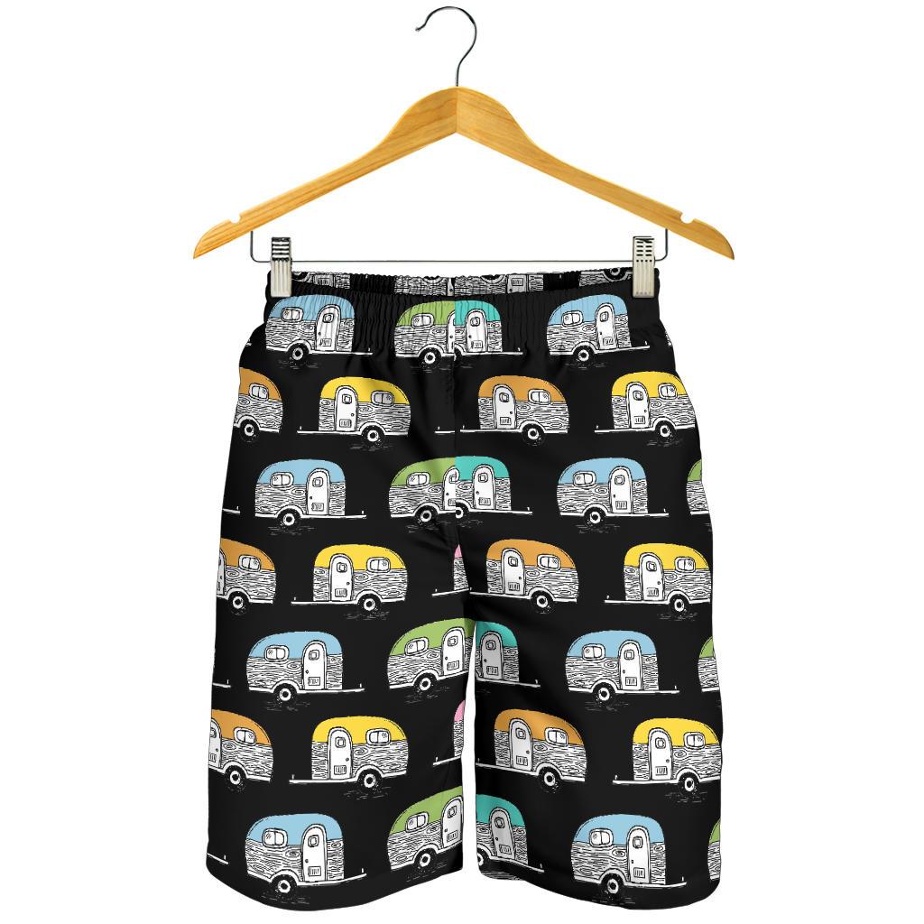 Camper Pattern Camping Themed No 2 Print Mens Shorts-JTAMIGO.COM