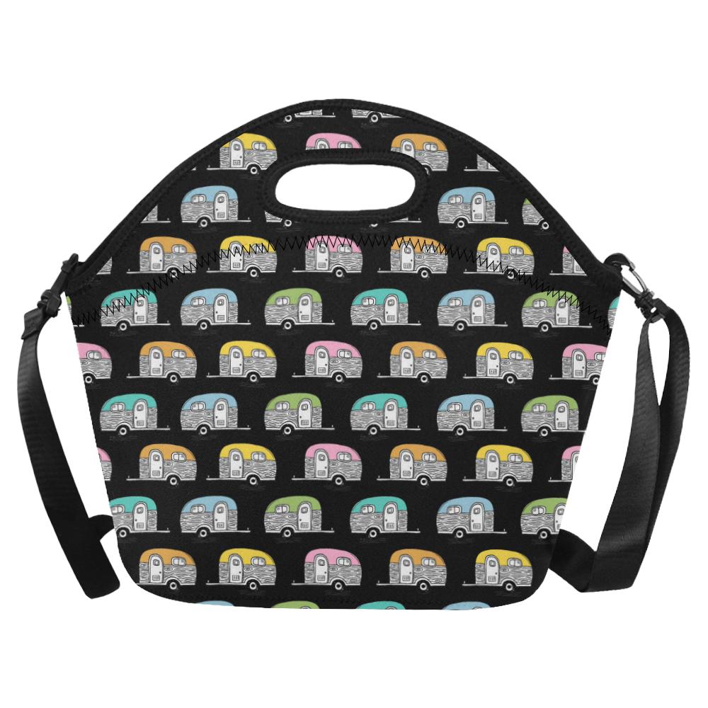 Camper Pattern Camping Themed No 2 Print Neoprene Lunch Bag (Model 1669)(Large)-JTAMIGO.COM