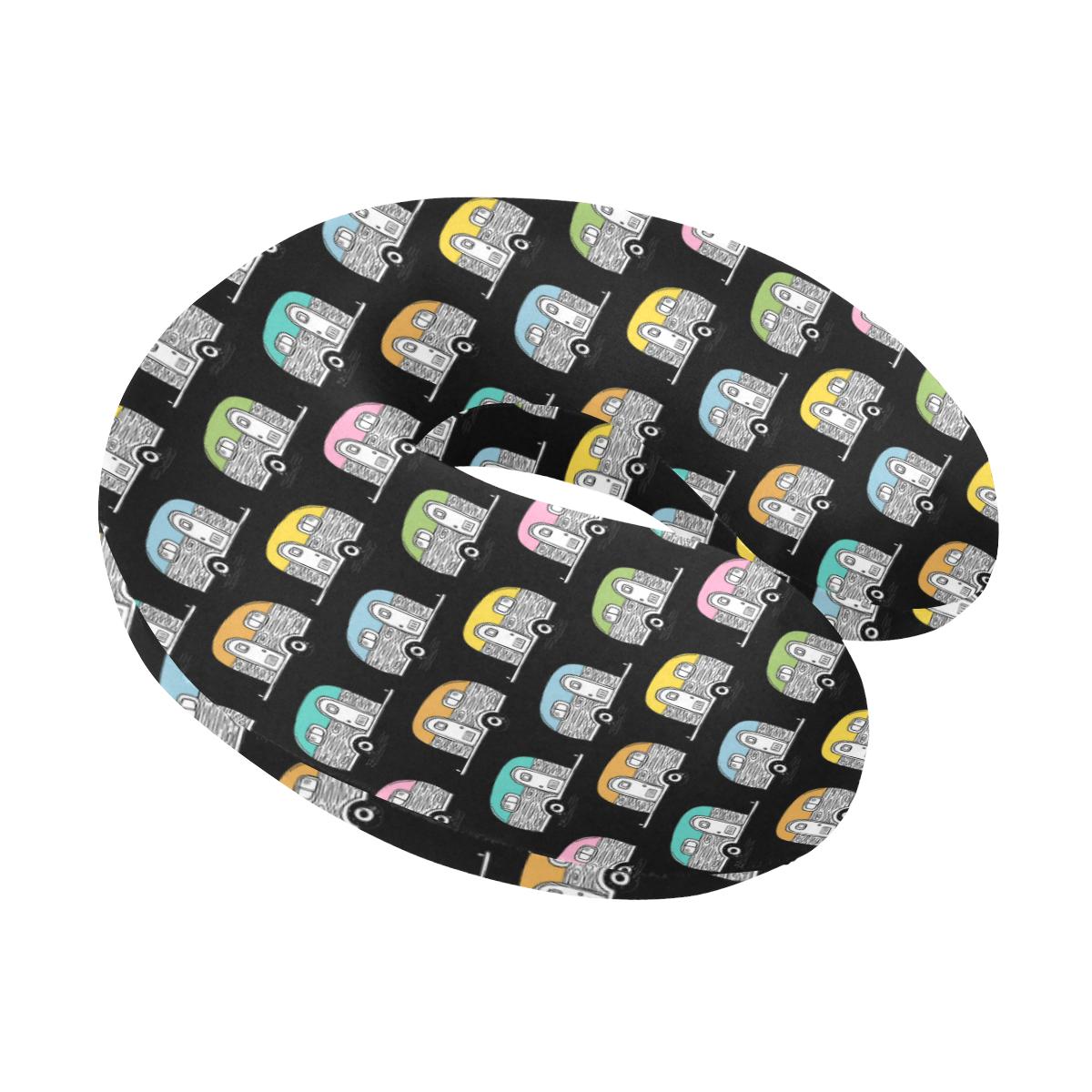 Camper Pattern Camping Themed No 2 Print U-Shaped Travel Neck Pillow-JTAMIGO.COM