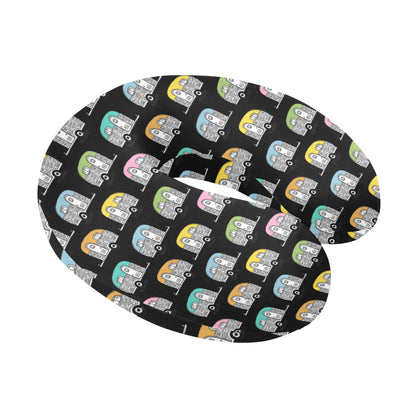 Camper Pattern Camping Themed No 2 Print U-Shaped Travel Neck Pillow-JTAMIGO.COM