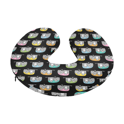 Camper Pattern Camping Themed No 2 Print U-Shaped Travel Neck Pillow-JTAMIGO.COM